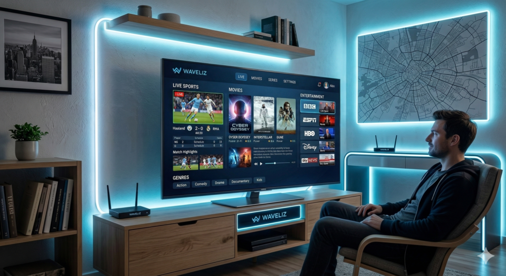 How IPTV works in USA streaming live TV channels sports and movies through internet protocol technology