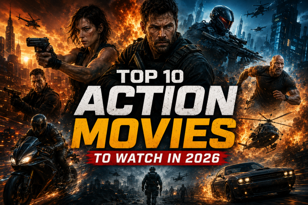 Top action movies to watch in 2026 featuring explosive cinematic scenes and blockbuster streaming entertainment.